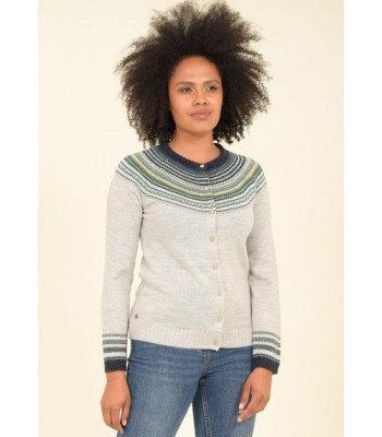 Brakeburn Fair isle Cardigan (Grey) AW21